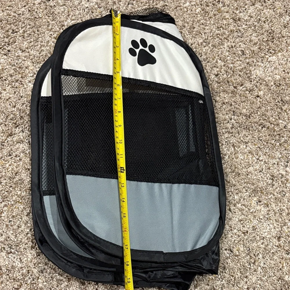 Small Pet Playpen with Paw Print Design